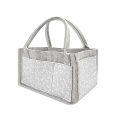 Nessiworld   BabyJem Keçe Anne Bebek Bakım Çantası 772 Gri Çiçek