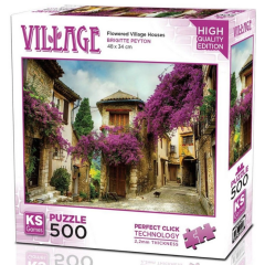 Nessiworld  KS Games Flowered Village Houses Puzzle 500 Parça 20062