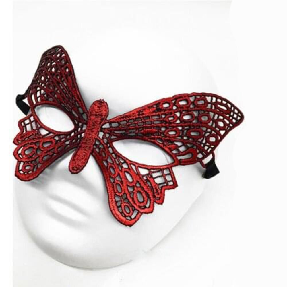 Nessiworld  Kırmızı Dantel Masquerade Maskesi 7 No