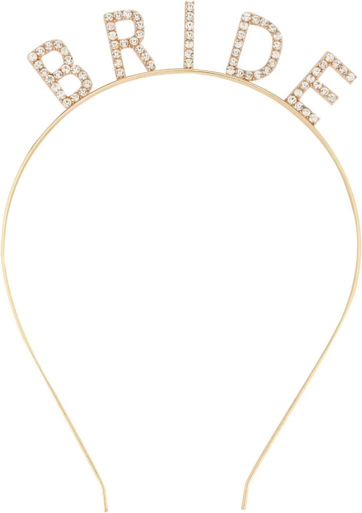 Nessiworld   Altın Gold Renk Bekarlığa Veda Kristal Taş Bride Tacı İthal 16x10 cm