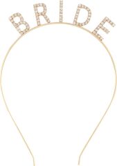 Nessiworld   Altın Gold Renk Bekarlığa Veda Kristal Taş Bride Tacı İthal 16x10 cm