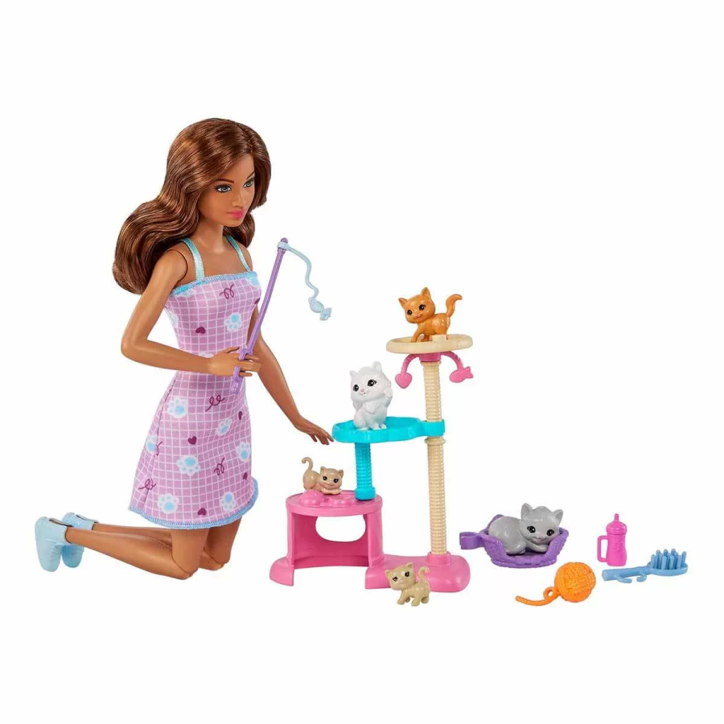 Nessiworld  Barbie ve Yavru Kedileri Oyun Seti HHB70