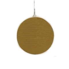 Nessiworld Yılbaşı Ağaç Süsleme Topu Hasır Kahverengi 3'lü Pvc Kutu 8 cm