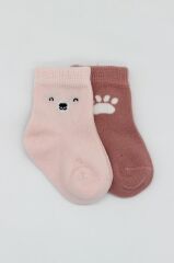 Nessiworld Bistyle Bear Penye Soket Çorap 2'Li BS10116 Pembe