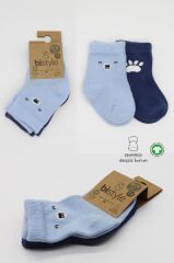 Nessiworld Bistyle Bear Penye Soket Çorap 2'Li BS10116 Mavi