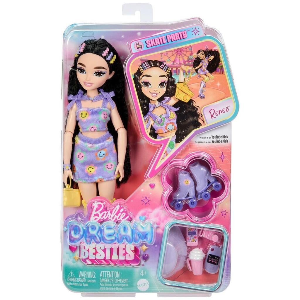 Nessiworld  JFX99 Rene - Barbie Dream Besties Paten Partisi Rene Bebek ve Aksesuarları