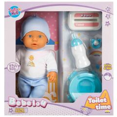 Nessiworld  1030141 Sesli Bebelou Tuvalet Zamanı Bebek Seti 32 cm -Sunman
