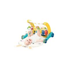 Nessiworld BIB6015 -Vardem Piyanolu 2 in 1 Bebek Yürüteci ve Tavşan Desenli Mavi Oyun Halısı