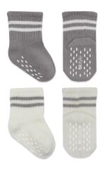Nessiworld Bistyle Çemberli Kaymaz Soket Çorap 2'Li BS10125 Gri Ekru