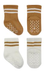 Nessiworld Bistyle Çemberli Kaymaz Soket Çorap 2'Li BS10125 Ekru Hardal
