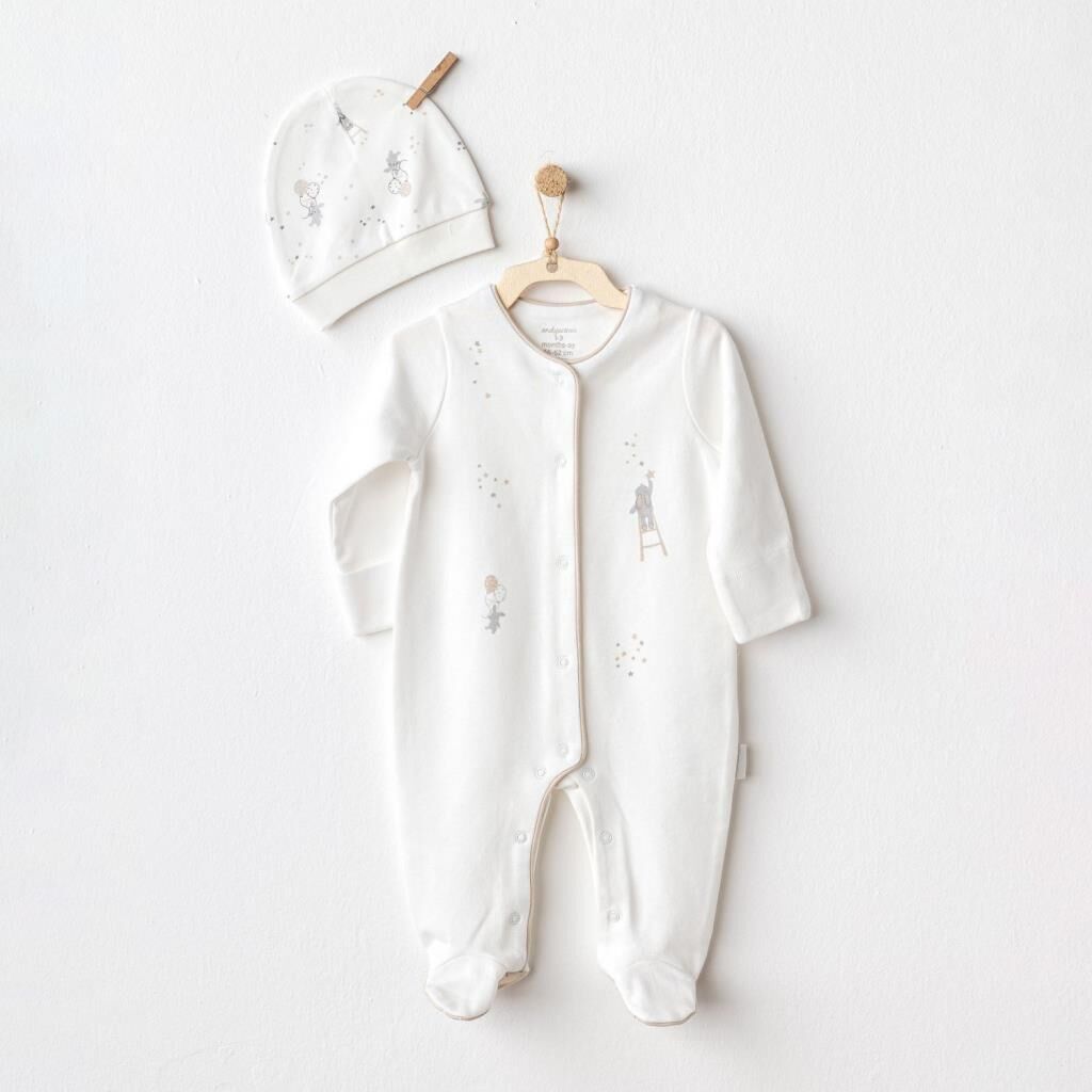 Nessiworld Andywawa AC25063 Happy Everyday Bebek Tulum Takım Ekru