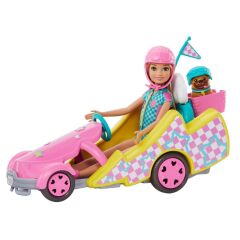 NessiWorld HRM08 Barbie Stacie Go-Kart Yapıyor Oyun Seti - Barbie and Stacie To The Rescue