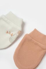 Nessiworld  Bibaby Biorganic Teach Me 2'Li Bebe Eldiven 72240 Red