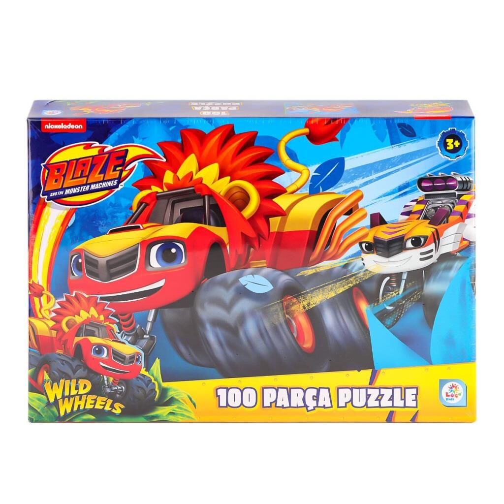 Nessiworld  BL0048 Blaze Monster Machines 100 Parça Puzzle -Laçokids