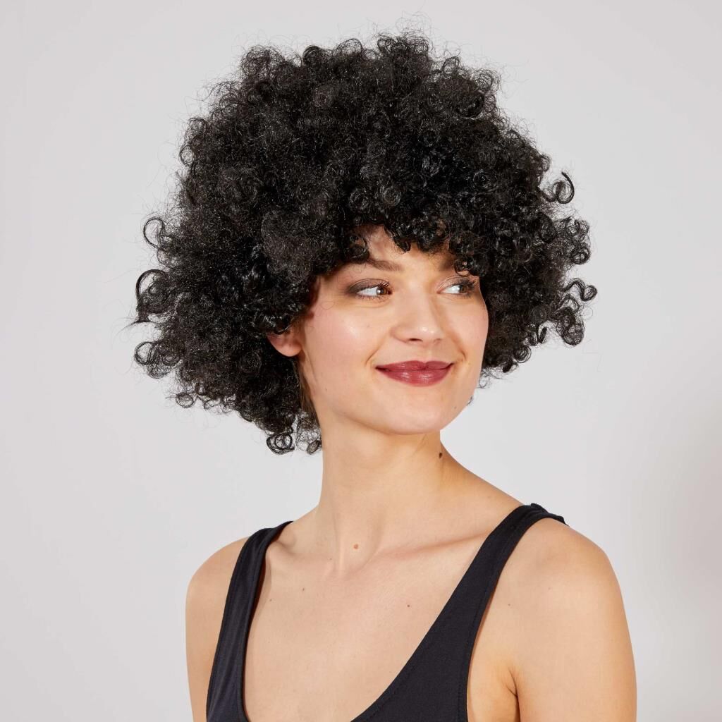 Nessiworld  Siyah Renk Kıvırcık Afro Bonus Peruk