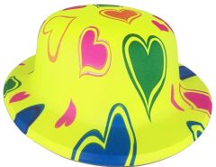 Nessiworld Plastik Neon Desenli UV Işık Parti Şapkası Sarı 1 Adet