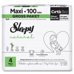 Nessiworld Sleepy Natural Bebek Bezi Gross Paket 4 Beden 7-14 Kg 100 Adet