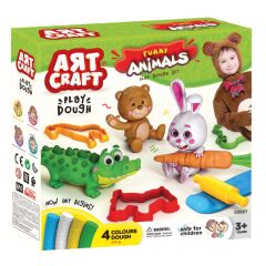 NessiWorld Art Craft Eğlenceli Hayvanlar Oyun Hamuru Seti 11 Parça