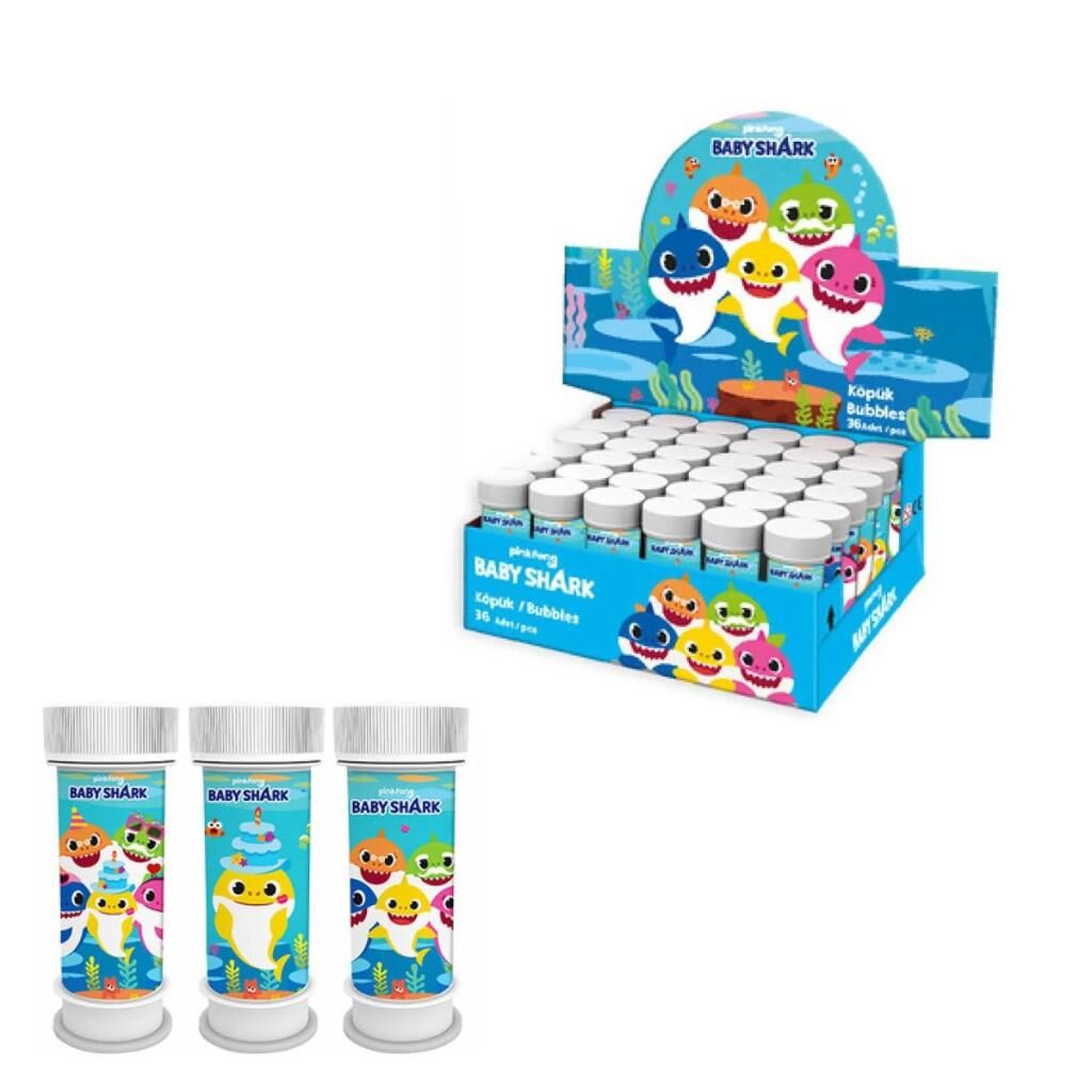 Nessiworld  LPB6300 Balonevi, Baby Shark Köpük Balon 36'lı Kutu
