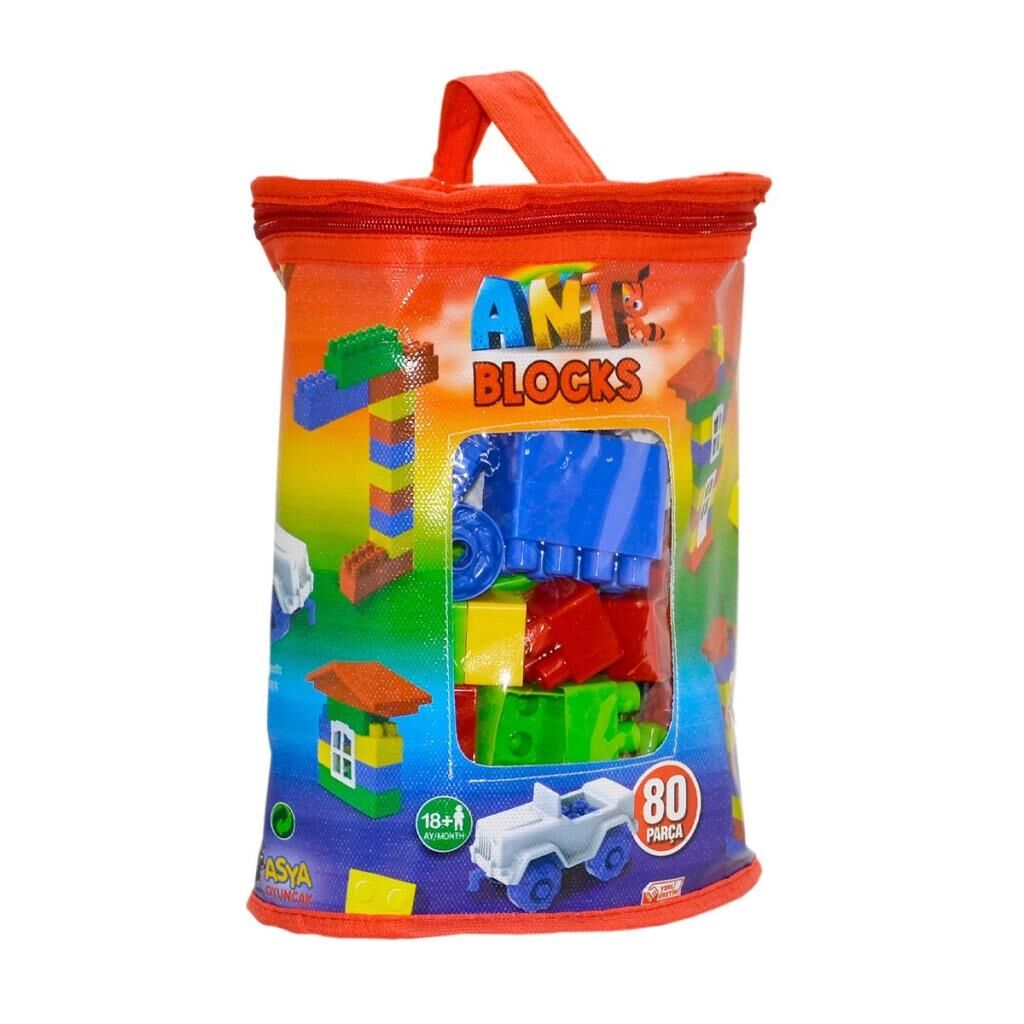 Nessiworld ANT081 Ant Blocks 80 Parça Çantalı Blok Seti
