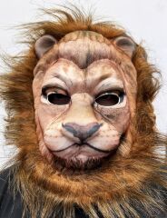NessiWorld Koyu Kahve Yeleli Aslan Maskesi Mega Eva Malzeme Peluş Maske 1 No