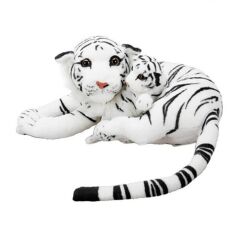 Nessiworld Peluş Kaplan Anne Ve Yavrusu Yan Yatan 60cm