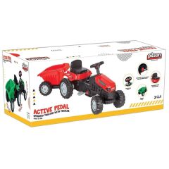 Nessiworld  07 316 Active Römorklu Traktör Pedallı Yeşil -Pilsan Oyuncak