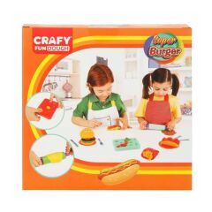 Nessiworld  2015 Crafy Süper Burger Oyun Hamuru Seti 200 g 12 Parça