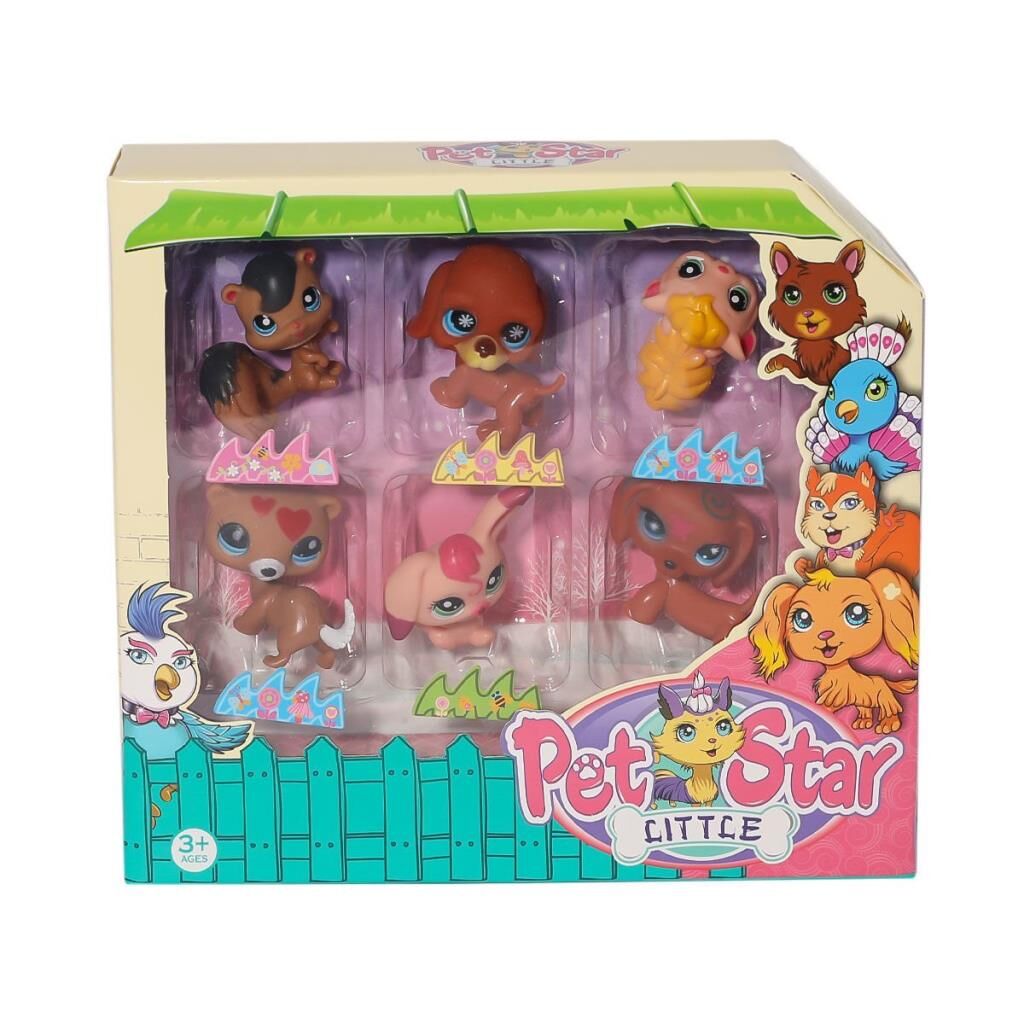 Nessiworld  KZL-3046A2 Pet Star 6'lı Miniş Seti -Kızılkaya Oyuncak