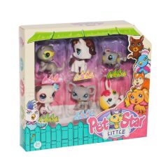Nessiworld  KZL-3046A3 Pet Star 6'lı Miniş Seti -Kızılkaya Oyuncak