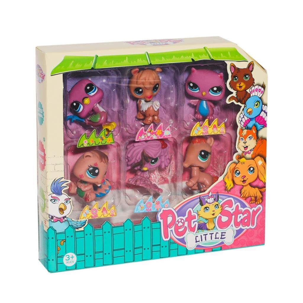 Nessiworld  KZL-3046A4 Pet Star 6'lı Miniş Seti -Kızılkaya Oyuncak