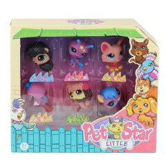 Nessiworld  KZL-3046A4 Pet Star 6'lı Miniş Seti -Kızılkaya Oyuncak