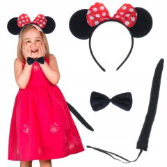 Nessiworld    Minnie Mouse Kostüm Seti Taç Kuyruk Papyon Gösteri Seti