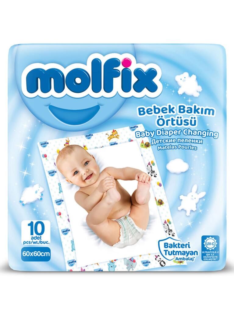 Nessiworld Molfix Bebek Bakım Örtüsü 60x60 10 Adet