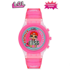 Nessiworld MiniFlak Lisanslı LOL Surprise LOL7210 Çocuk Pembe Işıklı Çocuk Kol Saati