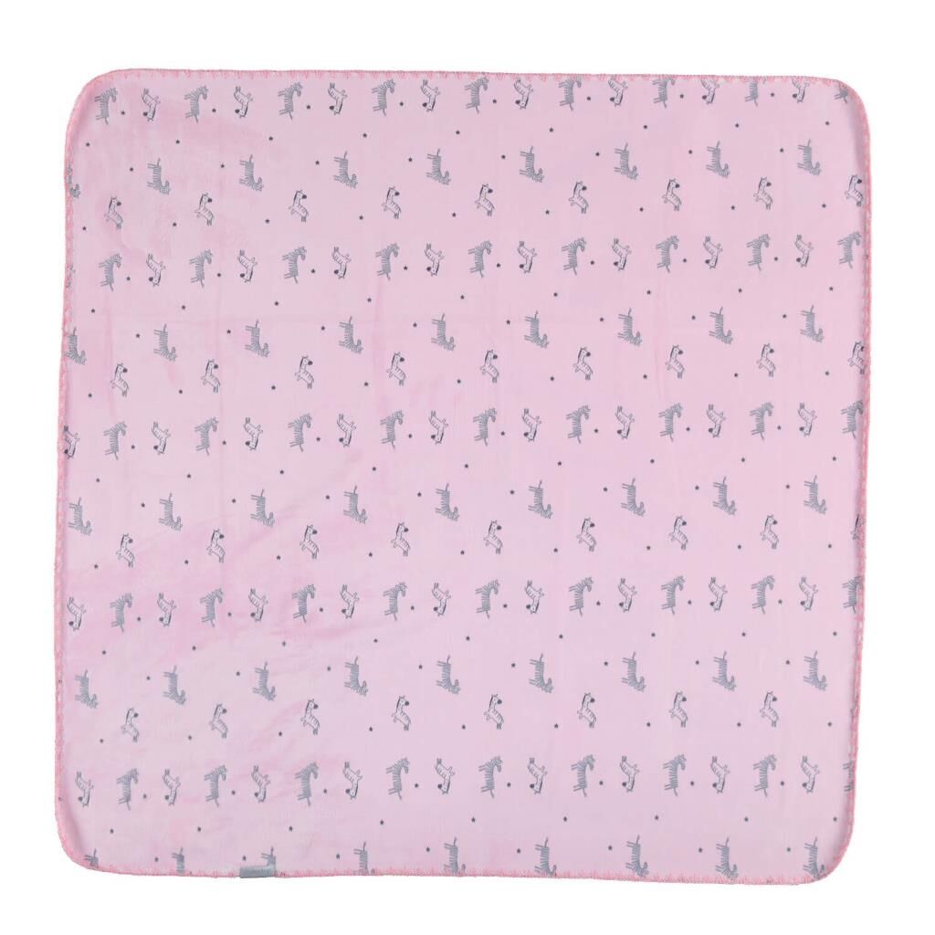 Nessiworld   Happy Zebra Land Fluffy Bebek Battaniye 64529 Pembe