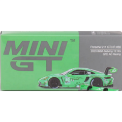 Nessiworld Mini GT 1/64 Porsche 911 GT3 R #80 GTD AO Racing 2023 IMSA Sebring 12 Hrs MGT00713
