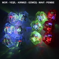 Nessiworld  Kristal LED Parti Yüzük Seti (6&#39;lı)