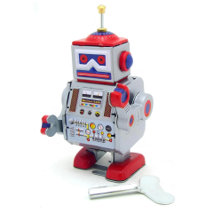Nessiworld Metal Kurmalı Nostaljik Robot