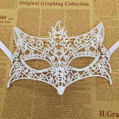 Nessiworld  Beyaz Renk Dantel Kesim Dantel İşlemeli Balo Parti Maskesi 7 No