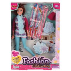 WG-66730-66731 Aksesuarlı Kayakçı Bebek 29 cm -Vardem Oyuncak