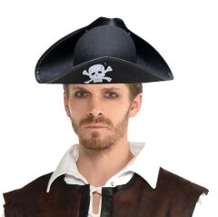 NessiWorld SiyahRenkKorsanArmalıKaptanJackSparrowKorsanDenizciŞapkası