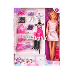 Nessiworld 1429 SUN-RST-SIS- Alisha Yedek Ayakkabı ve Çantalı Bebek Oyun Seti - Sunman
