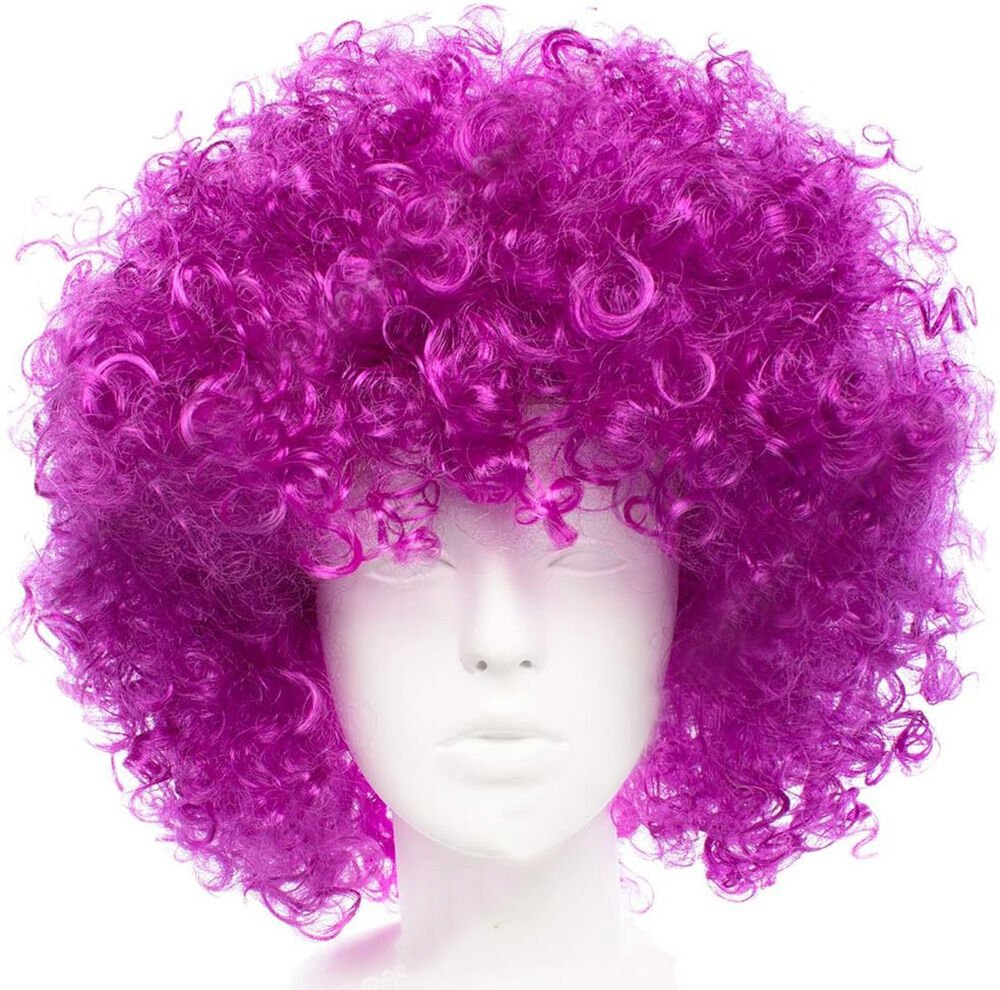 Nessiworld  Koyu Mor Renk Violet Afro Bonus Saç Peruk