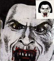Nessiworld    Yüze Yapışan Kafaya Tam Geçmeli Streç Kanlı Vampir Maske Bez Maske Model 2-2