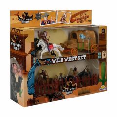 Nessiworld At Arabalı 2 Katlı Kovboy Oyun Seti - Beyaz-Siyah At