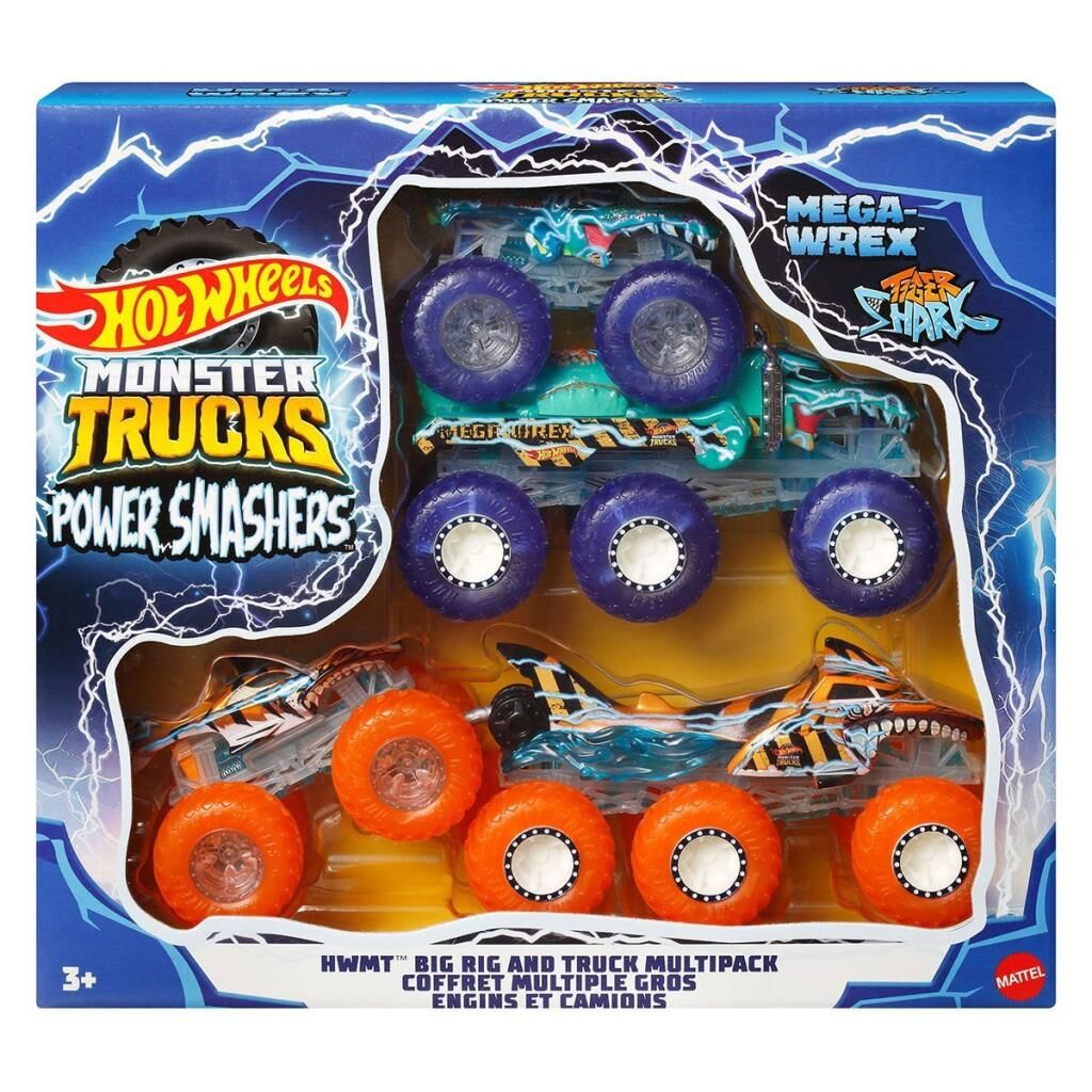 Nessiworld  HYJ29 Hot Wheels Monster Trucks Power Smashers Çoklu Paket
