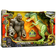 Nessiworld  Primal Clash Gorilla vs T-rex Sesli Işıklı Oyun Seti