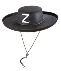 Nessiworld Z Logolu Yetişkin Boy Bağcıklı Zorro Şapkası