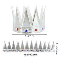 Nessiworld  GümüşRenkEvaYumuşakKralKraliyetTacıYetişkinÇocukUyumlu55cm